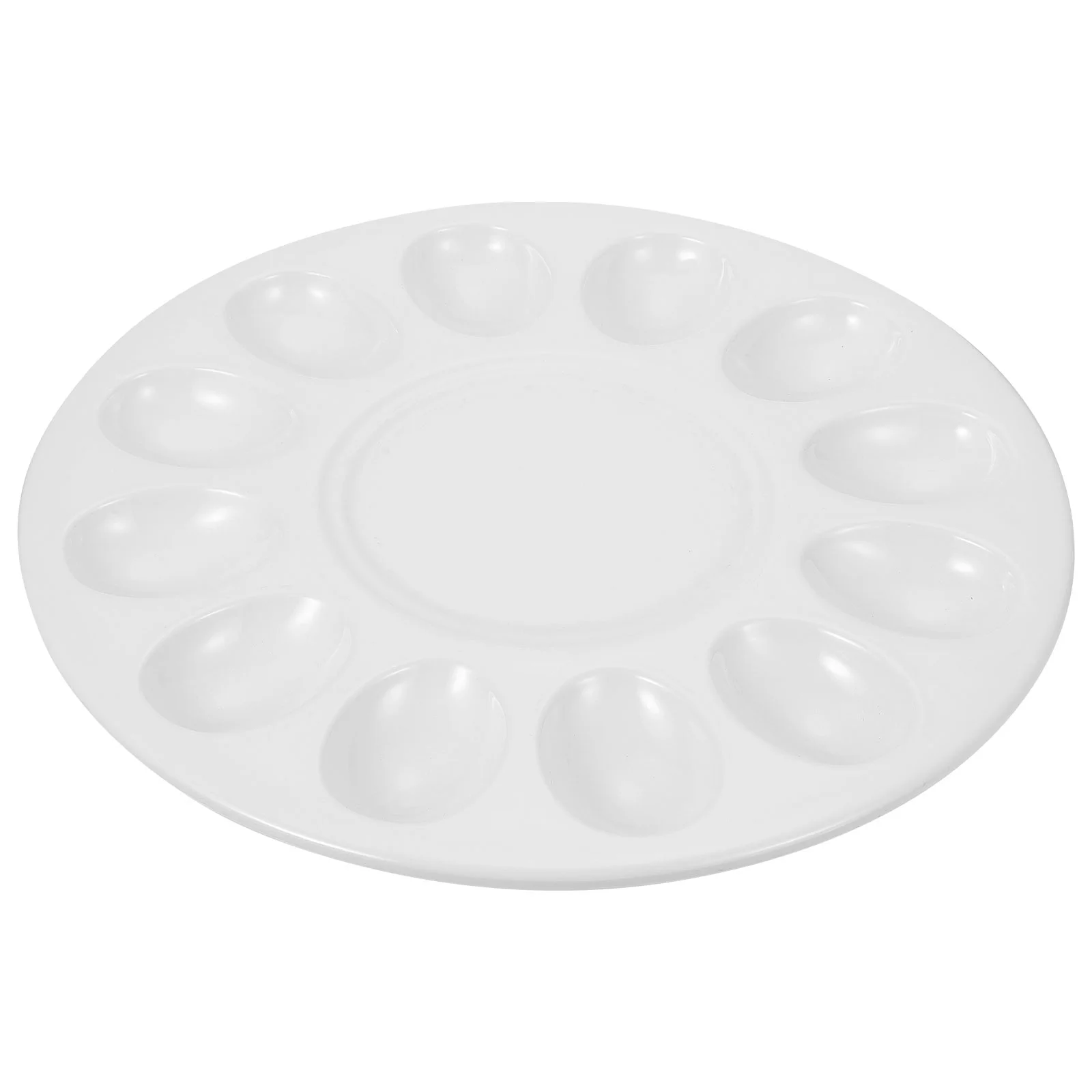 

Deviled Egg Platter Tray Holds 12 Eggs Sleek Melamine Dish Shrimp Paste Plate Display Holder Egg Tray Egg Plate for Meatball