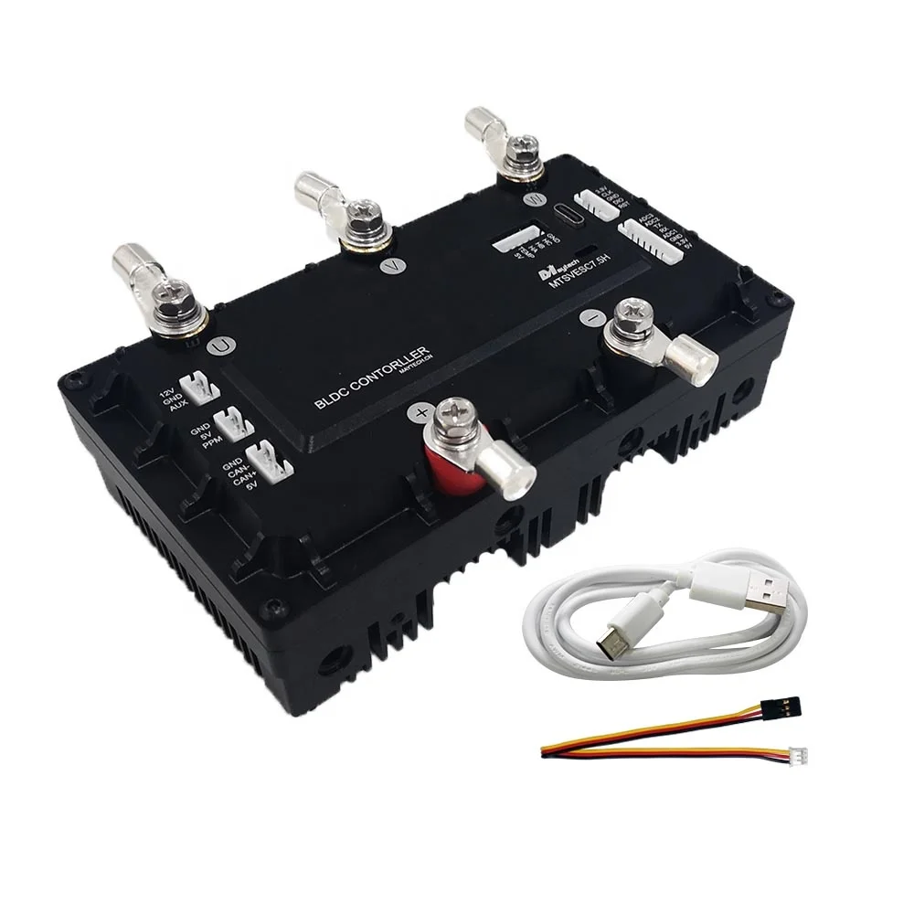 Maytech 75V 300A 400A watercooled VESC based ESC With Aluminum Case Water Cooling For E-Foil Fighting Robot Surfboard AGV
Maytech 75V 300A 400A watercooled VESC based ESC With Aluminum Case Water Cooling For E-Foil Fighting Robot Surfboard AGV
