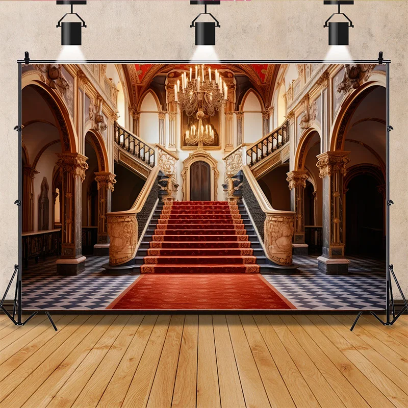 

Palace European Style Retro Building Theme Photography Backdrops Props Theater Opera Old Church Photo Studio Background ET-04