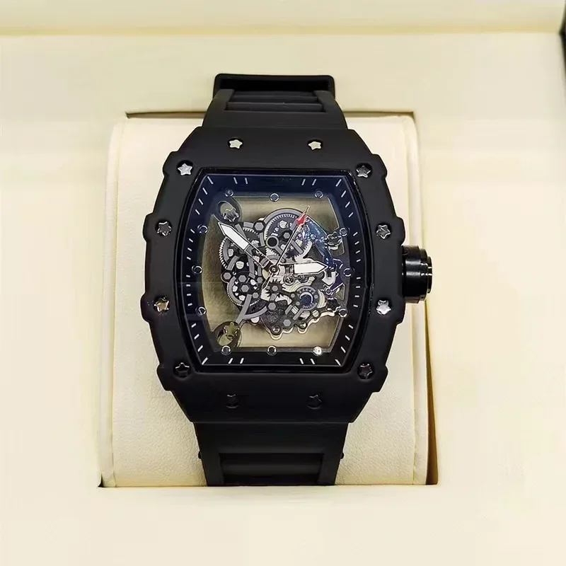 2024 Richard 3-pin transparent bottoming full function men's watch top brand luxury watch men's quartz automatic calendar
2024 Richard 3-pin transparent bottoming full function men's watch top brand luxury watch men's quartz automatic calendar