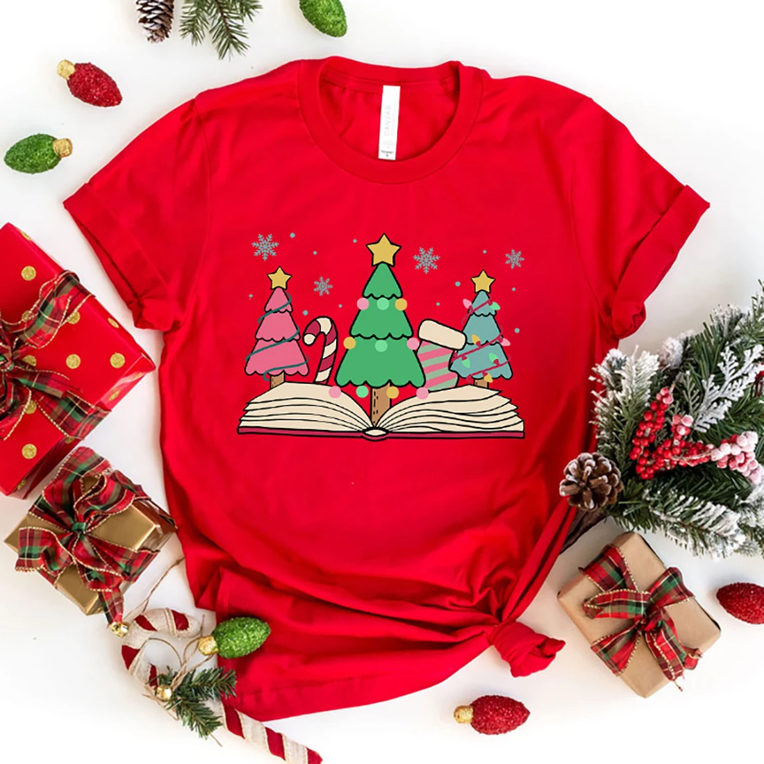 New Christmas Books Graphic Print T-Shirt Women Fashion Round Neck Loose Tee Shirt Streetwear Casualharajuku T-Shirt
New Christmas Books Graphic Print T-Shirt Women Fashion Round Neck Loose Tee Shirt Streetwear Casualharajuku T-Shirt