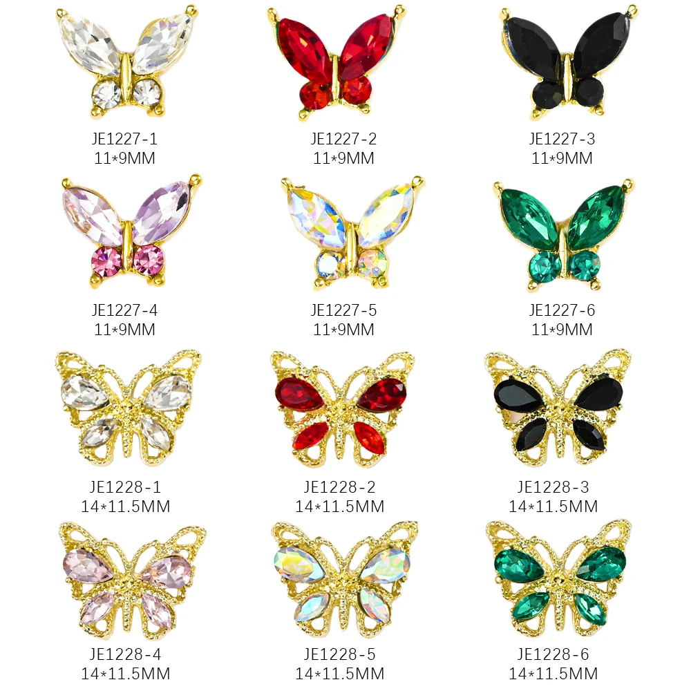10Pcs Alloy Butterfly Zircon Nail Art Rhinestone 3D Gold Silver Shiny Diamond Gems Butterfly Crystal Charms Manicure Supply
10Pcs Alloy Butterfly Zircon Nail Art Rhinestone 3D Gold Silver Shiny Diamond Gems Butterfly Crystal Charms Manicure Supply