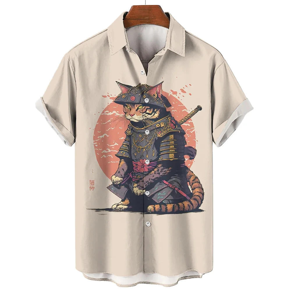 New Men Casual Shirt Anime Cat Printed Daily Cool Short Sleeve Tee Tops Student Cardigan Lapel T-Shirts Men's Clothes Summer
New Men Casual Shirt Anime Cat Printed Daily Cool Short Sleeve Tee Tops Student Cardigan Lapel T-Shirts Men's Clothes Summer