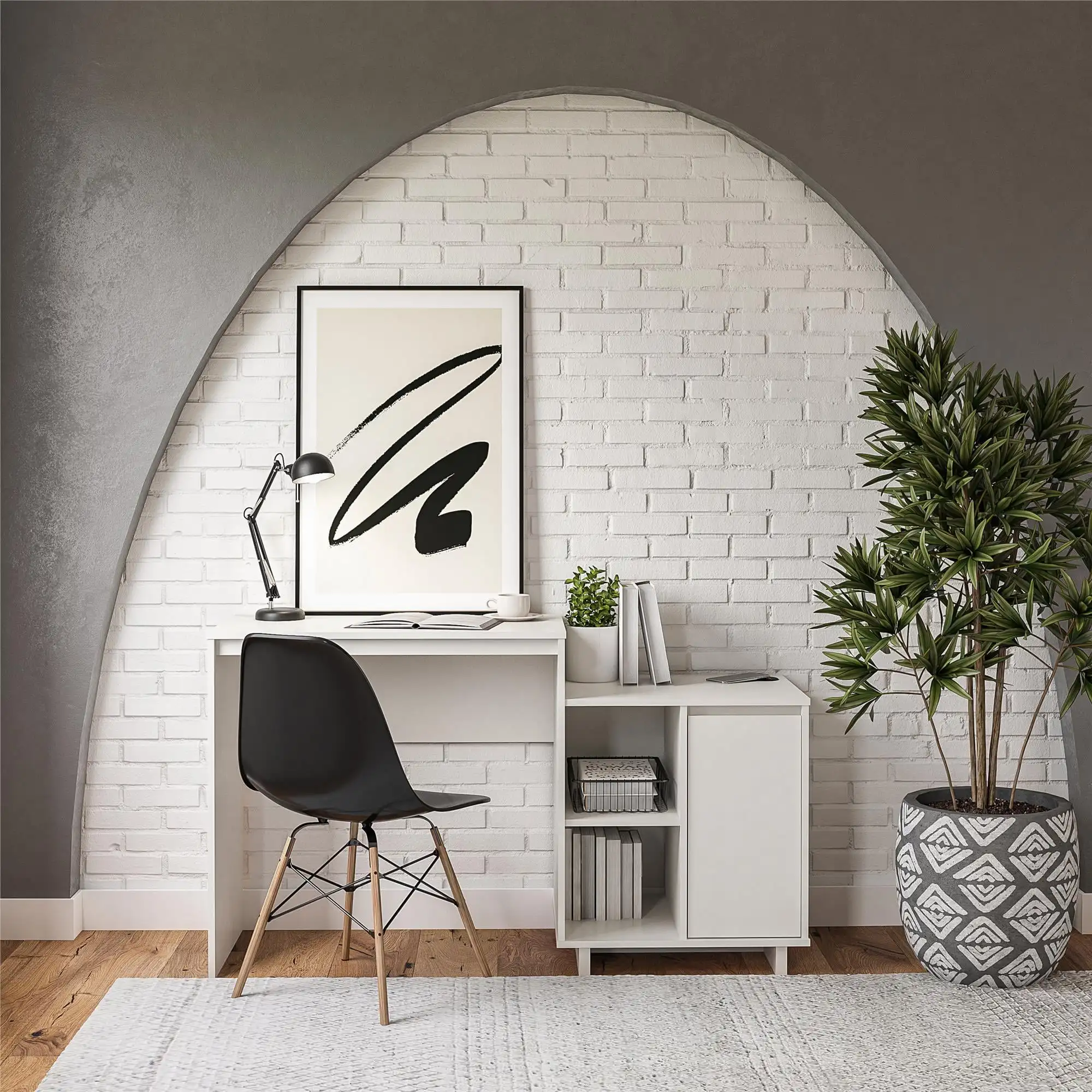 Ameriwood Home Renwick компьютерный стол/шкаф с беспроводным зарядным портом, белый
Ameriwood Home Renwick компьютерный стол/шкаф с беспроводным зарядным портом, белый
