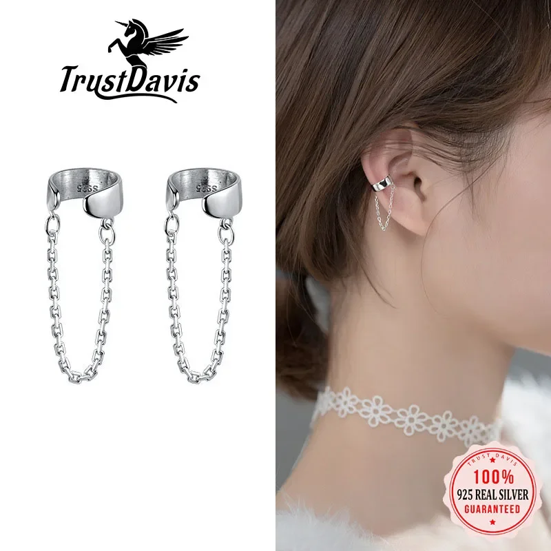 TrustDavis Real 925 Sterling Silver Smooth Chain Surface Clip on Earrings For Women Without Piercing Earings Fine Jewelry DB1233
TrustDavis Real 925 Sterling Silver Smooth Chain Surface Clip on Earrings For Women Without Piercing Earings Fine Jewelry DB1233