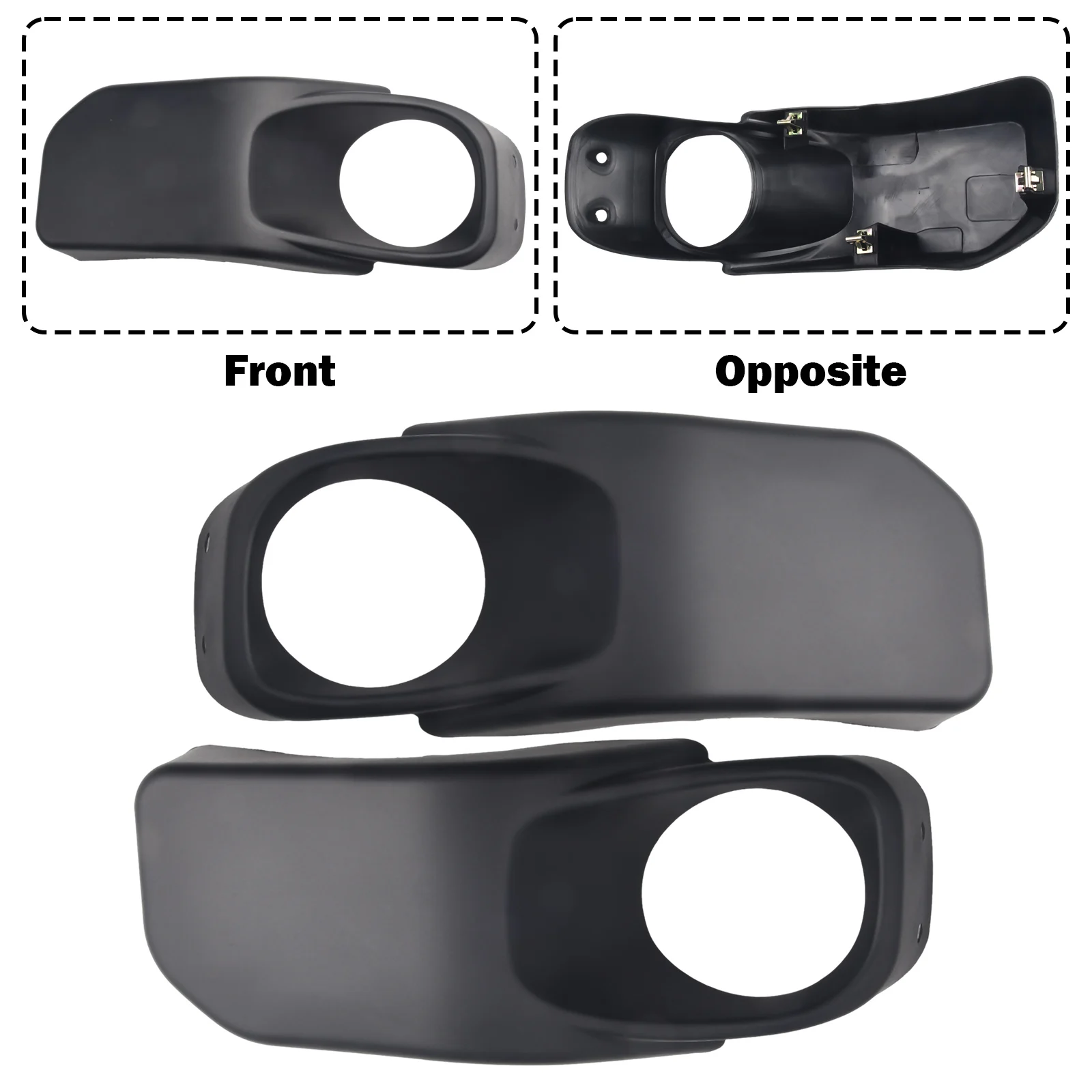 Fog Light Lamp Cover LH & RH Front Bumper Fog Light Lamp Cover Set for Jeep Wrangler JK 07 17 – Enhance Your Ride 
Fog Light Lamp Cover LH & RH Front Bumper Fog Light Lamp Cover Set for Jeep Wrangler JK 07 17 – Enhance Your Ride