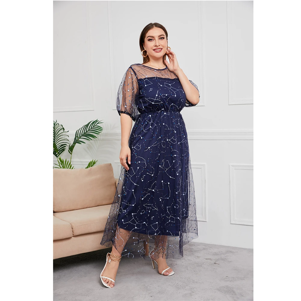 2023 Elegant Mesh Lace Flower Embroidered Dress Women Bohemian Summer Half Sleeve Chiffon Dresses Party Evening Gown Vestidos
2023 Elegant Mesh Lace Flower Embroidered Dress Women Bohemian Summer Half Sleeve Chiffon Dresses Party Evening Gown Vestidos