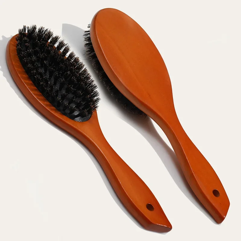 Natural Boar Bristle Hairbrush Massage Comb Anti-static Hair Scalp Paddle Brush Beech Wood Handle Hair Brush Combs Styling Tools
Natural Boar Bristle Hairbrush Massage Comb Anti-static Hair Scalp Paddle Brush Beech Wood Handle Hair Brush Combs Styling Tools