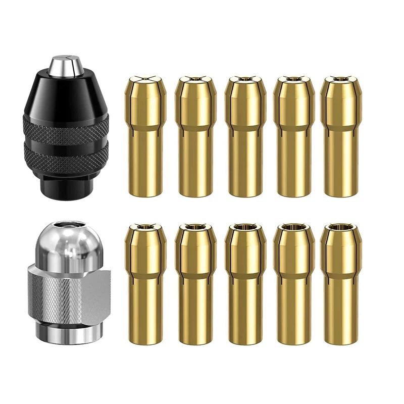 12Pcs/Set Drill Chuck Collet Quick Change Adapter Replacement 4486 Bit With Replacement Rotary Drill Nut For Dremel Accessories
12Pcs/Set Drill Chuck Collet Quick Change Adapter Replacement 4486 Bit With Replacement Rotary Drill Nut For Dremel Accessories