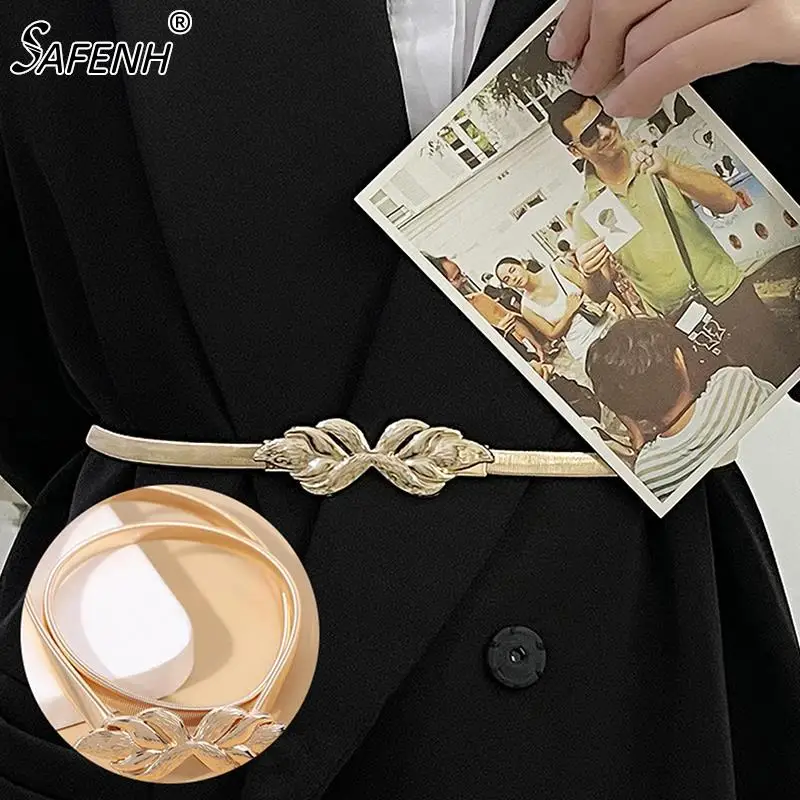 Fashionable And Versatile Women's Gold Elastic Bowknot Waist Belt Dress Decorative Waist Chain Clothing Accessories
Fashionable And Versatile Women's Gold Elastic Bowknot Waist Belt Dress Decorative Waist Chain Clothing Accessories