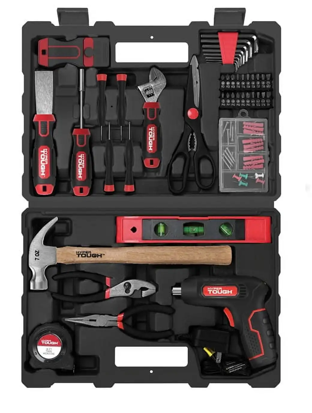

Hyper Tough 45 PC Home Repair Tool Set with Scissors, Hex Keys and More, New condition