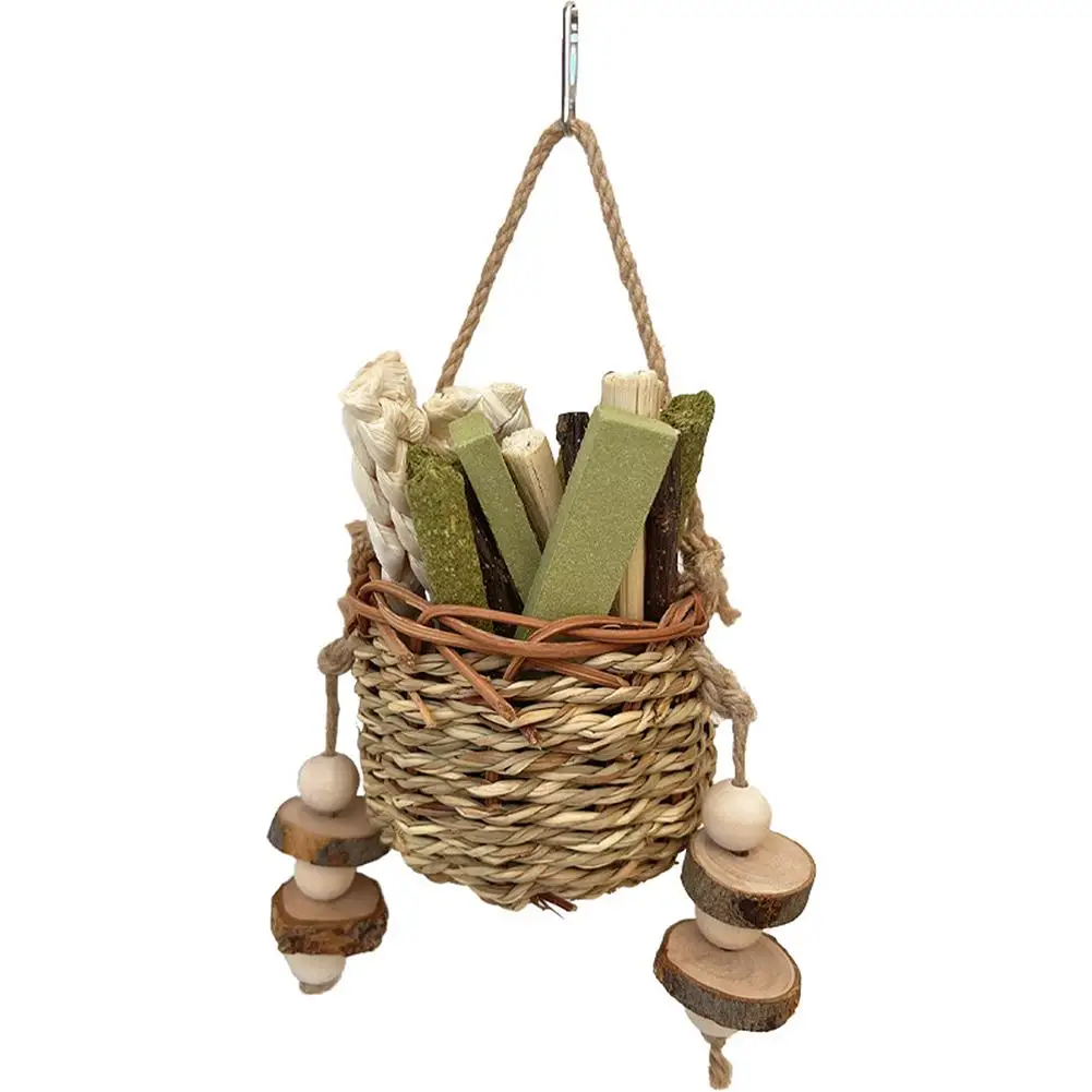 Rabbit Chew Toys Rattan Hanging Basket Natural Hay Sticks Treats Grinding Teeth For Rabbit Guinea Pig Chinchilla Hamster Ferret
Rabbit Chew Toys Rattan Hanging Basket Natural Hay Sticks Treats Grinding Teeth For Rabbit Guinea Pig Chinchilla Hamster Ferret