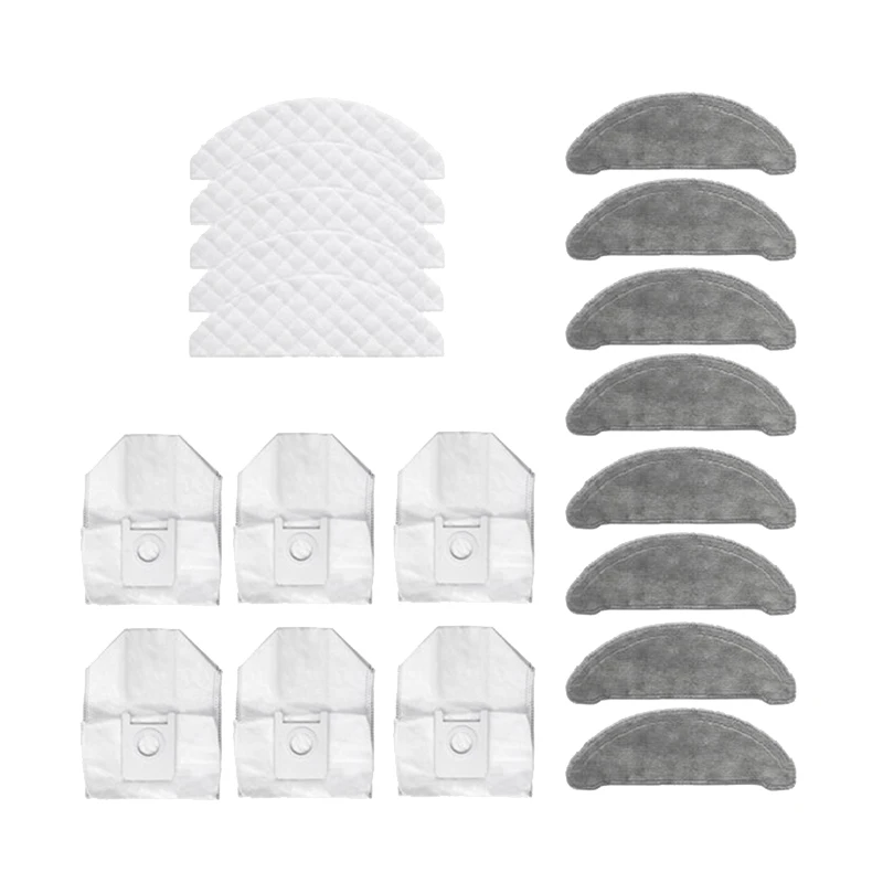 19 шт. одноразовые салфетки, мешки для пыли, пригодные для переработки швабры, детали, аксессуары для робота-уборщика ROIDMI EVE Plus