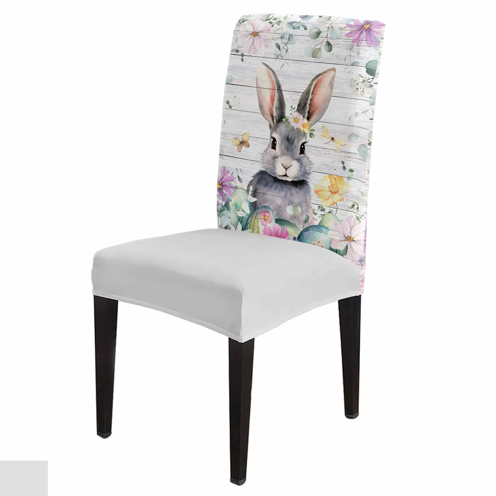 Easter Spring Flowers Bunny Wood Grain Stretch Chair Cover for Dining Room Banquet Hotel Elastic Spandex Seat Chair Covers
Easter Spring Flowers Bunny Wood Grain Stretch Chair Cover for Dining Room Banquet Hotel Elastic Spandex Seat Chair Covers