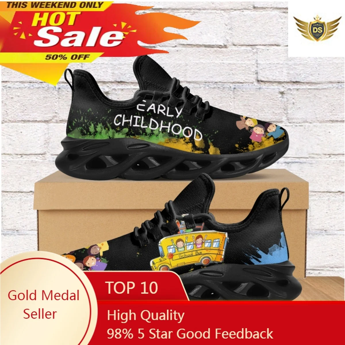 Childrenhood School Bus Printed Casual Flat Shoes Non-slip Outdoor Breathable Sneakers Shock Absorbing Casual Shoes Gift Zapatos
Childrenhood School Bus Printed Casual Flat Shoes Non-slip Outdoor Breathable Sneakers Shock Absorbing Casual Shoes Gift Zapatos
