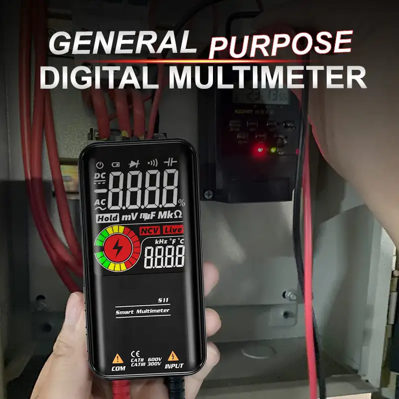 General Purpose Digital Multimeter Digital Multimeter Voltage Tester True RMS Capacitor 6000 Counts Transistor Meter AC DC
General Purpose Digital Multimeter Digital Multimeter Voltage Tester True RMS Capacitor 6000 Counts Transistor Meter AC DC
