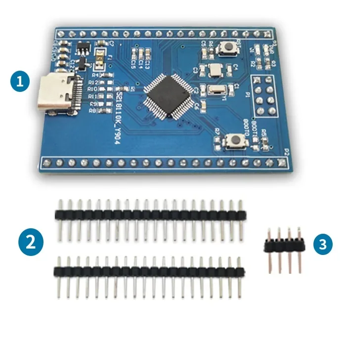1x CH32V103C8T6 RISC-V оценочная основная обучающая плата для маленькой системы, 3 А, процессор I2C IIC, интерфейсы USART
1x CH32V103C8T6 RISC-V оценочная основная обучающая плата для маленькой системы, 3 А, процессор I2C IIC, интерфейсы USART