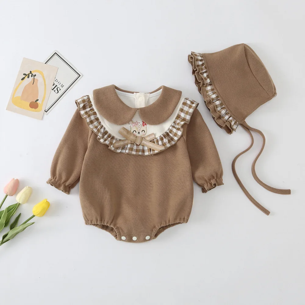 2Pcs Korean Style Baby Rompers Hat Set Cotton Solid Color Long Sleeve Jumpsuit Boys Girls Bodysuit Spring Autumn Clothes
2Pcs Korean Style Baby Rompers Hat Set Cotton Solid Color Long Sleeve Jumpsuit Boys Girls Bodysuit Spring Autumn Clothes