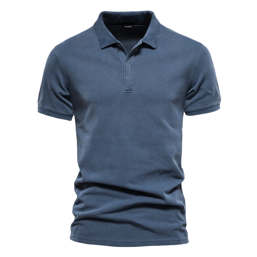 Casual Man Cotton Solid Color Button Lapel T-Shirts Summer Short Sleeve Tees Tops Streetwear T Shirt For Men Clothing
Casual Man Cotton Solid Color Button Lapel T-Shirts Summer Short Sleeve Tees Tops Streetwear T Shirt For Men Clothing