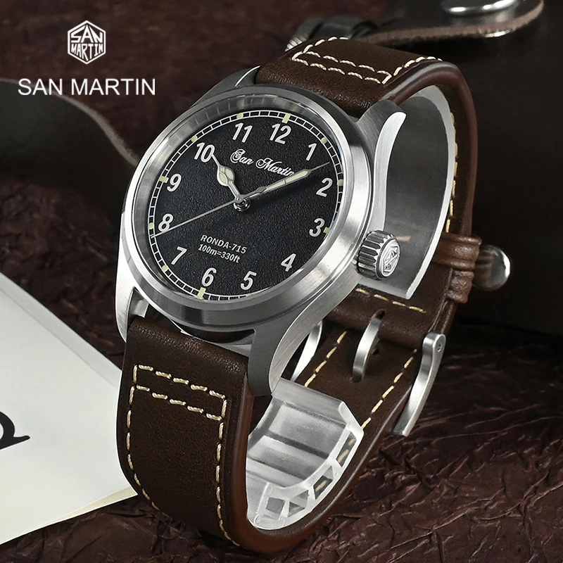 San Martin SN034G 37mm Pilot Military Men Watch Sapphire Glass RONDA 715 Quartz Stainless Steel Diver Watches C3+bgw-9 luminous
San Martin SN034G 37mm Pilot Military Men Watch Sapphire Glass RONDA 715 Quartz Stainless Steel Diver Watches C3+bgw-9 luminous