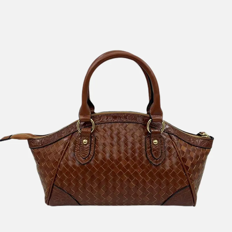 New Handmade Woven Women's Bun Top Layer Oil Wax Leather Handbag Retro Style Dumpling Bun
New Handmade Woven Women's Bun Top Layer Oil Wax Leather Handbag Retro Style Dumpling Bun