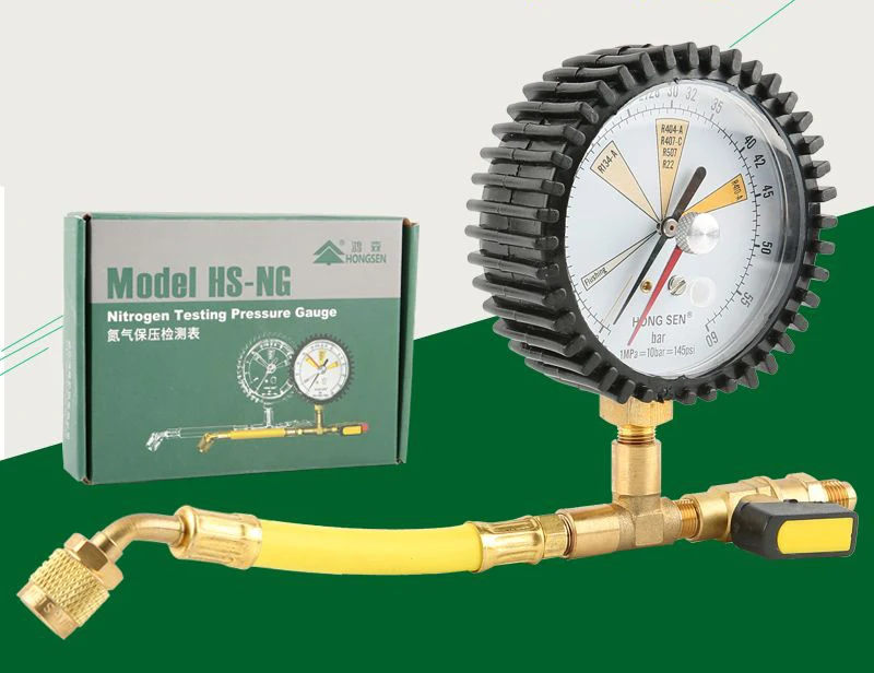 Nitrogen Pressure Check Meter Gauge Set Automotive Home Air Conditioning Refrigeration Test Leak Tester
Nitrogen Pressure Check Meter Gauge Set Automotive Home Air Conditioning Refrigeration Test Leak Tester