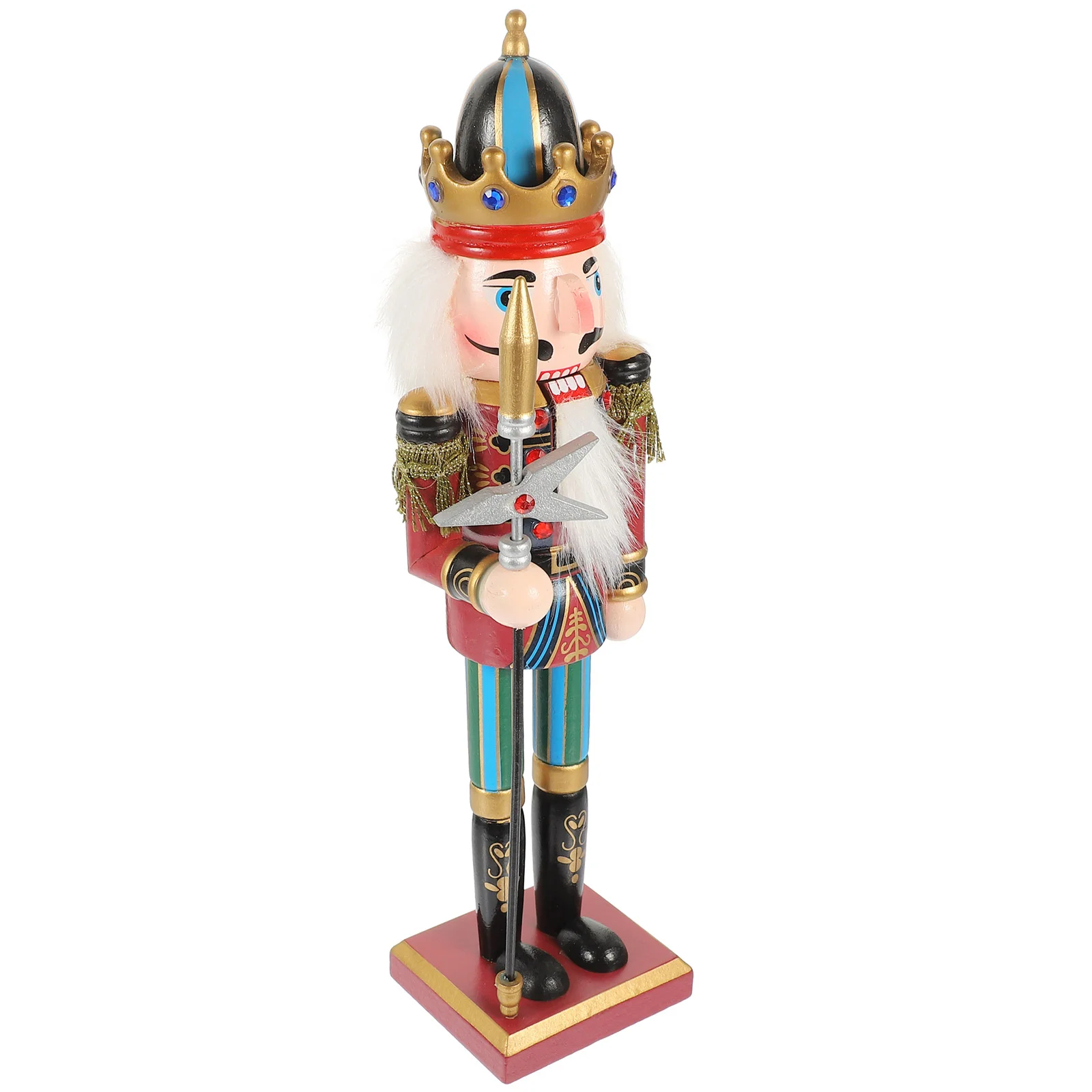 

Wood Christmas Nutcracker Ornament Wood Nutcracker Figures Nutcracker Statue Xmas Table Ornament 7.5x7.5x30cm