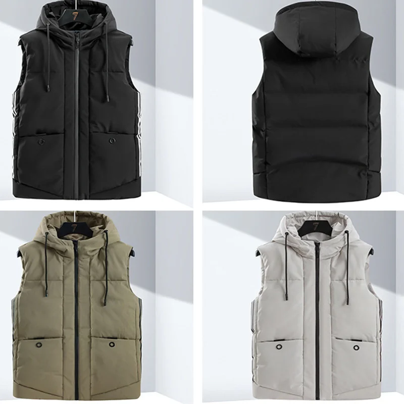 Autumn and winter cotton vest men's vest jacket warm sleeveless men's jacket fashion hooded casual vest thickened vest
Autumn and winter cotton vest men's vest jacket warm sleeveless men's jacket fashion hooded casual vest thickened vest