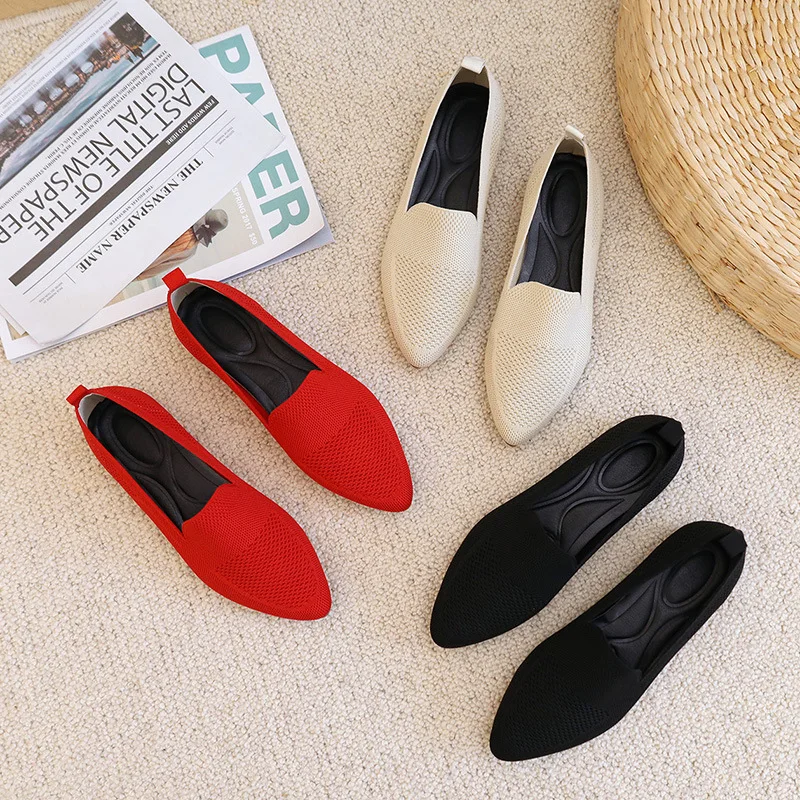 Pointed Toe Soft Bottom Beanie Shoes Women's 2022 Pumps New Low-Heeled Shallow Breathable Knitted Flat-Bottomed Knitted Loafers
Pointed Toe Soft Bottom Beanie Shoes Women's 2022 Pumps New Low-Heeled Shallow Breathable Knitted Flat-Bottomed Knitted Loafers