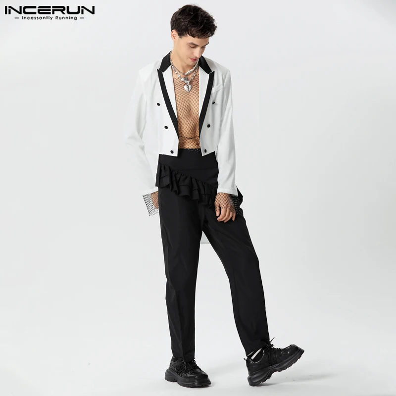 INCERUN Men Irregular Blazer Patchwork Lapel Long Sleeve Streetwear Casual Suits Men Autumn Double Breasted Fashion Coats S-5XL
INCERUN Men Irregular Blazer Patchwork Lapel Long Sleeve Streetwear Casual Suits Men Autumn Double Breasted Fashion Coats S-5XL
