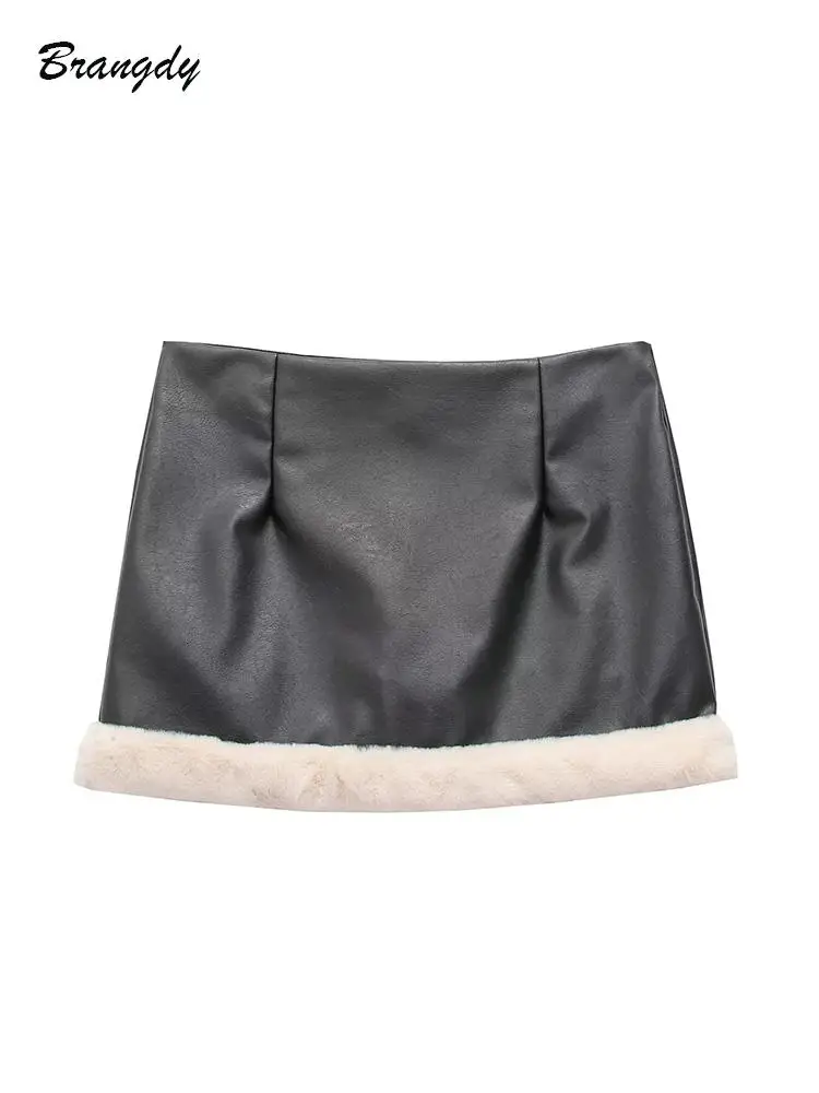 PU Leather Mini Skirt Hight Waist Sexy Women Skirts Fur Black Pu Streetwear Party Club Min Skirt Zat 2023 New Winter Short Skirt
PU Leather Mini Skirt Hight Waist Sexy Women Skirts Fur Black Pu Streetwear Party Club Min Skirt Zat 2023 New Winter Short Skirt