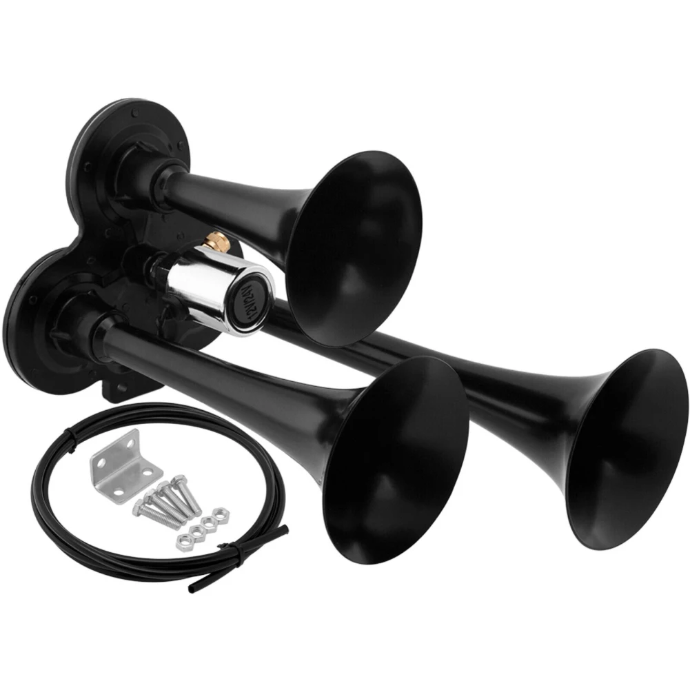 Train Air Horn For Truck Car 3 Air Horn Super Loud Trumpets 3 Pipe Horn Fits 12V/24V Vehicles Pickup RV SUV Accessories
Train Air Horn For Truck Car 3 Air Horn Super Loud Trumpets 3 Pipe Horn Fits 12V/24V Vehicles Pickup RV SUV Accessories