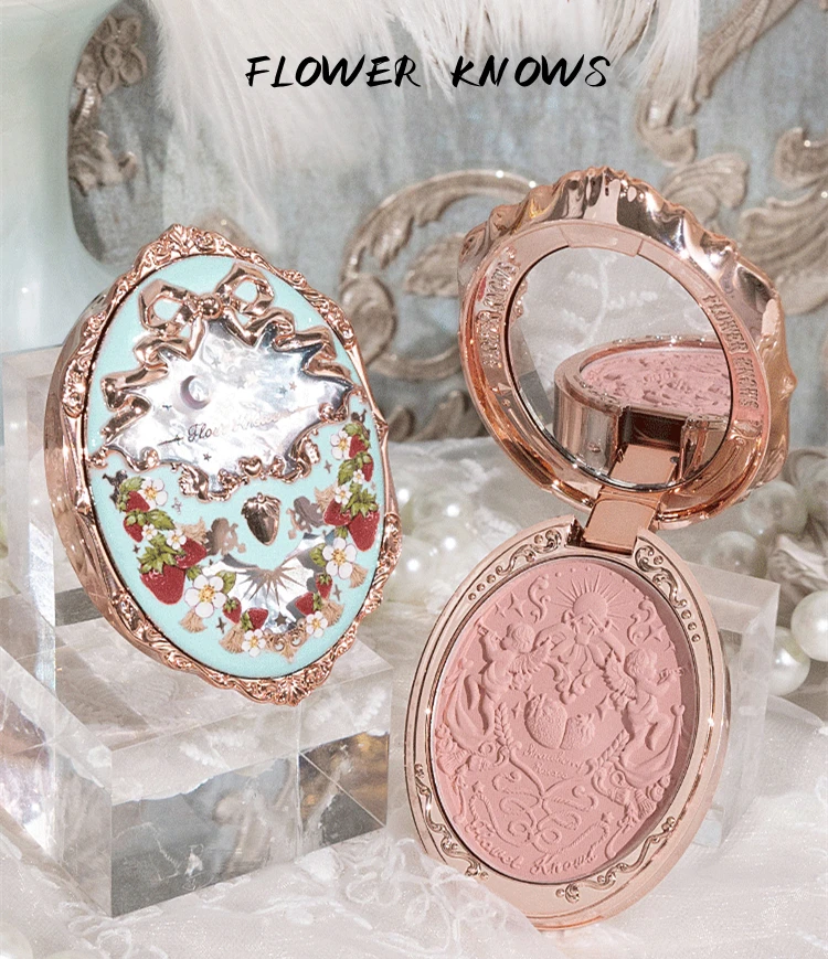 Flower Knows Strawberry Rococo Series Embossed Blush Delicate Gentle Matte Pigment Natural Nude Women Face Makeup Cosmetics
Flower Knows Strawberry Rococo Series Embossed Blush Delicate Gentle Matte Pigment Natural Nude Women Face Makeup Cosmetics
