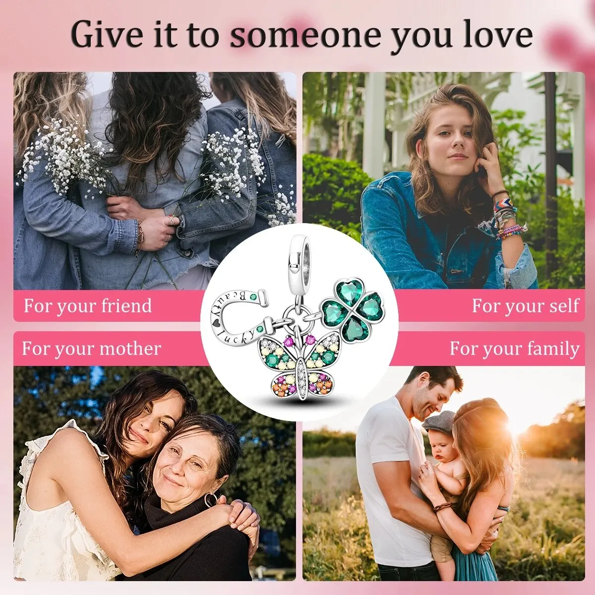 MULA 1PC Silver Plated Charms Firefly Butterfly Flower Fit Original Beads DIY Fashion Jewelry MULA 1PC Silver Plated Charms Firefly Butterfly Flower Fit Original Beads DIY Fashion Jewelry