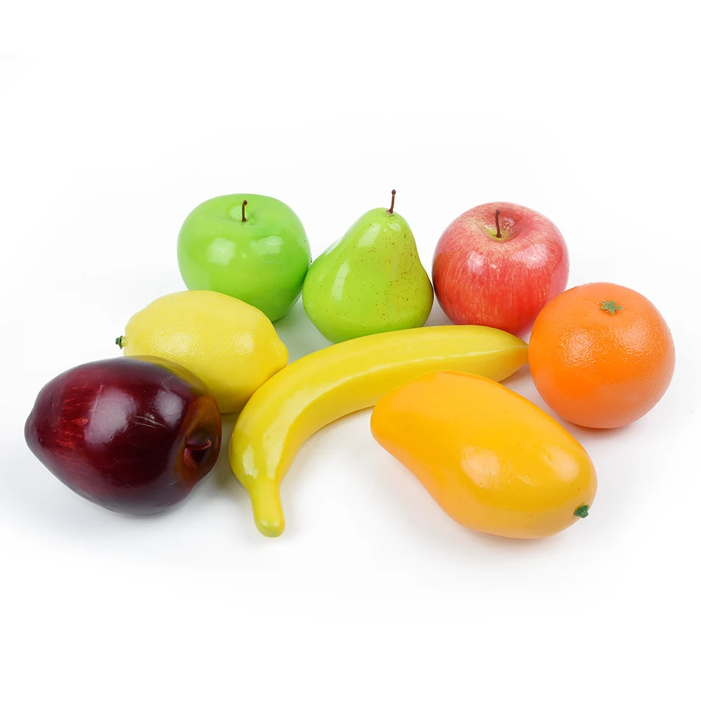 Fruits Lifelike 8Pcs Artificial Fruit Set Long lasting Variety Artificial Plastic Fake Kitchen Table Home Practical
Fruits Lifelike 8Pcs Artificial Fruit Set Long lasting Variety Artificial Plastic Fake Kitchen Table Home Practical