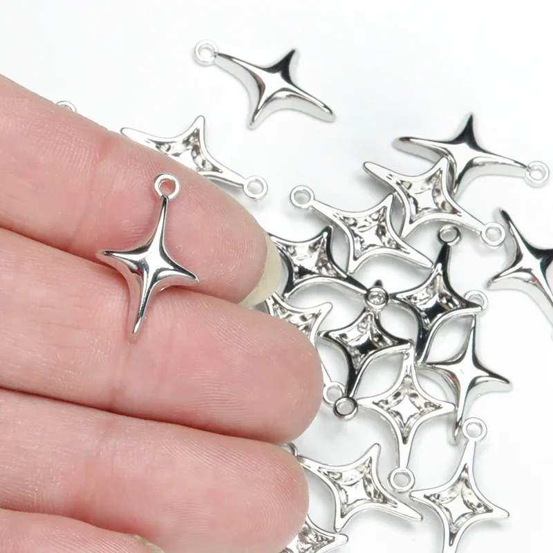 

WZNB 20Pcs Stars Charms Meteor Alloy Pendant for Jewelry Findings Making Handmade Earrings Bracelet Necklace Diy Accessories