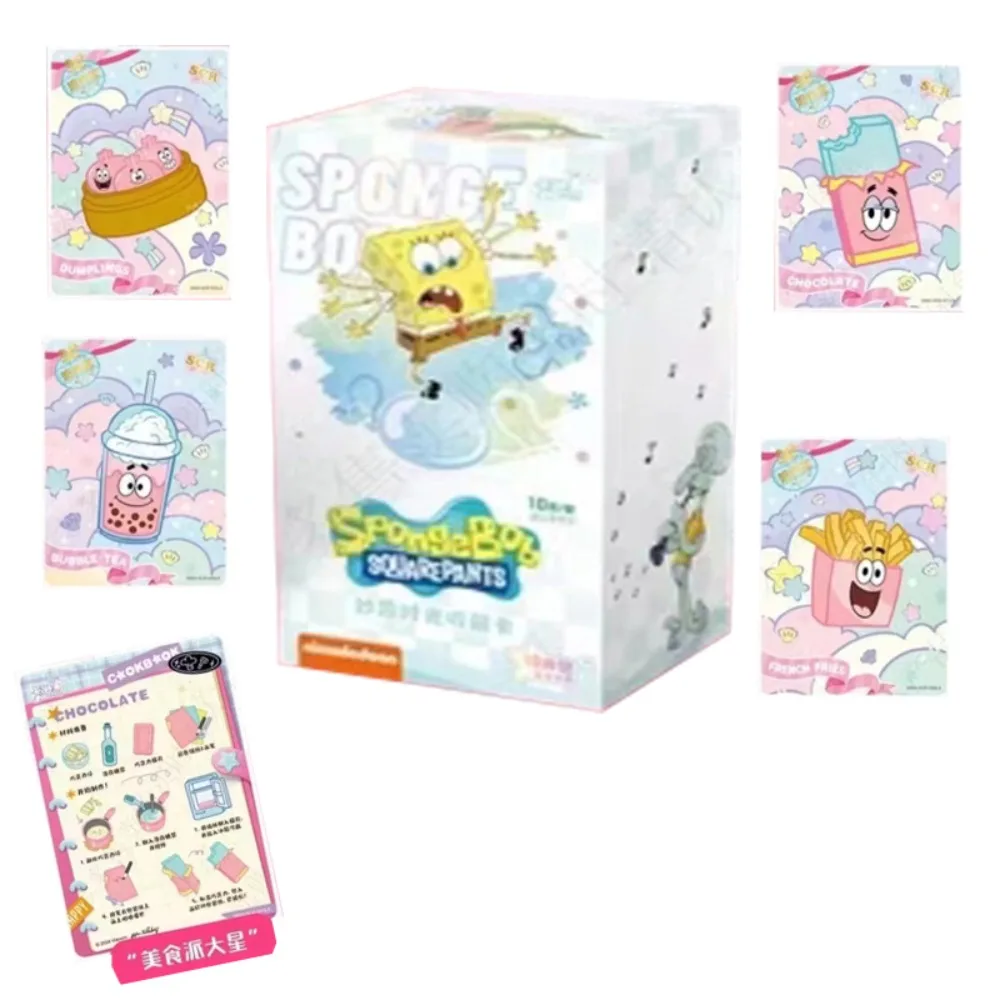 

SpongeBob SquarePants Collection Card For Children Genuine Humorous Anime Sandy Cheeks Gary The Snail Limited Card Kids Gifts