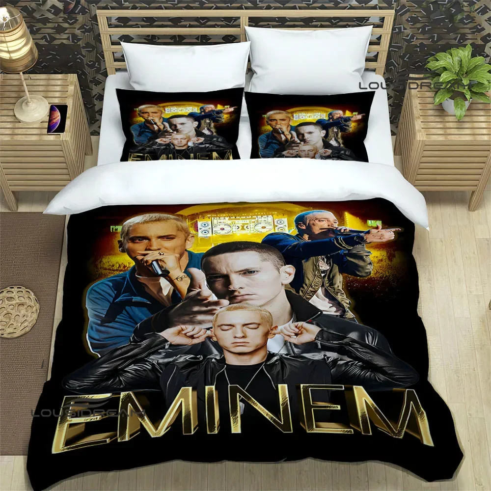 

Eminem hip -hop singer print Bedding Sets exquisite bed supplies set duvet cover comforter set bedding set luxury birthday gift