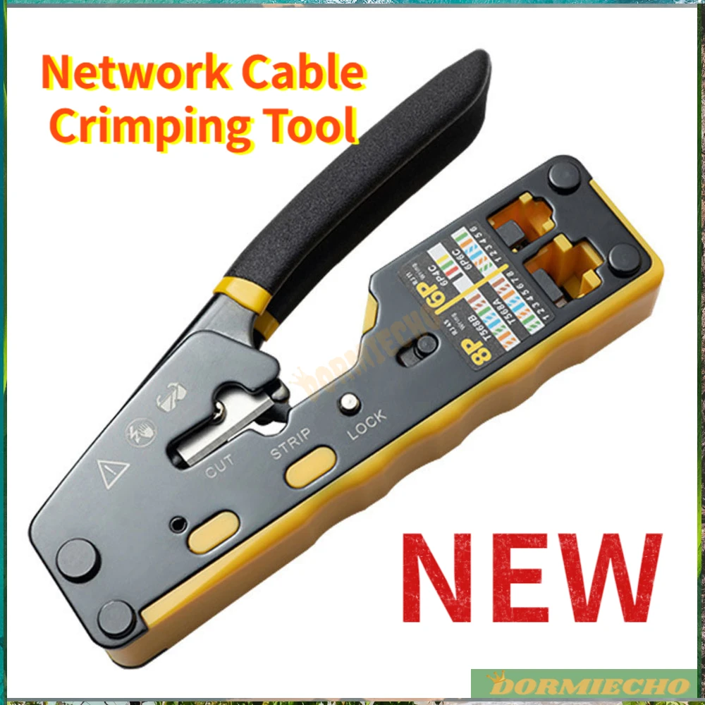New Arrival Cutter for Cat6 Cat5 Cat5e 8P8C Crimping Pass Through Stripper All-in-one Modular Connector RJ45 Crimp Ethernet Wire
New Arrival Cutter for Cat6 Cat5 Cat5e 8P8C Crimping Pass Through Stripper All-in-one Modular Connector RJ45 Crimp Ethernet Wire