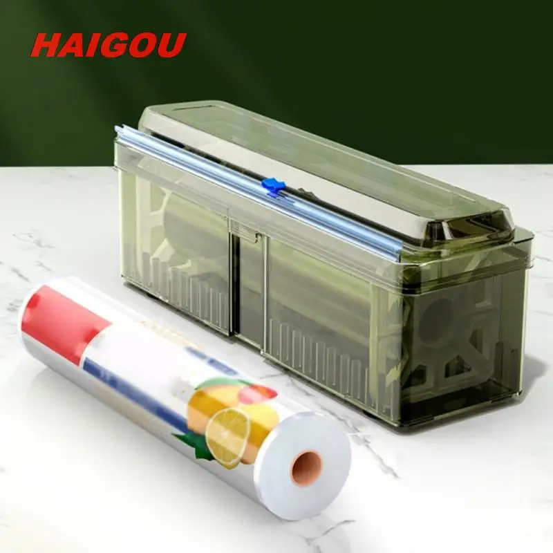 Slide Cutter Food Wrap Dispenser, Plastic Cling Film Refillable Box for Cling Film, Oil-Absorbing Paper, Tin Foil, Kitchen Stora
Slide Cutter Food Wrap Dispenser, Plastic Cling Film Refillable Box for Cling Film, Oil-Absorbing Paper, Tin Foil, Kitchen Stora