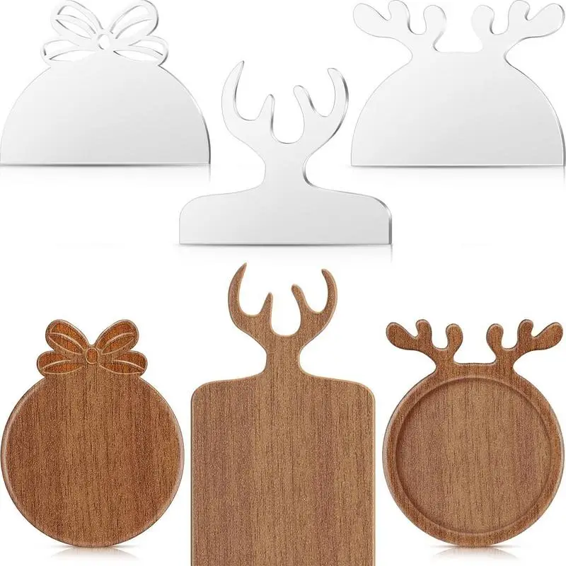 

Christmas Charcuterie Board Handle Template Woodworking Tracing Stencils Cut Guide Tools Acrylic Cutting Board Router Templates