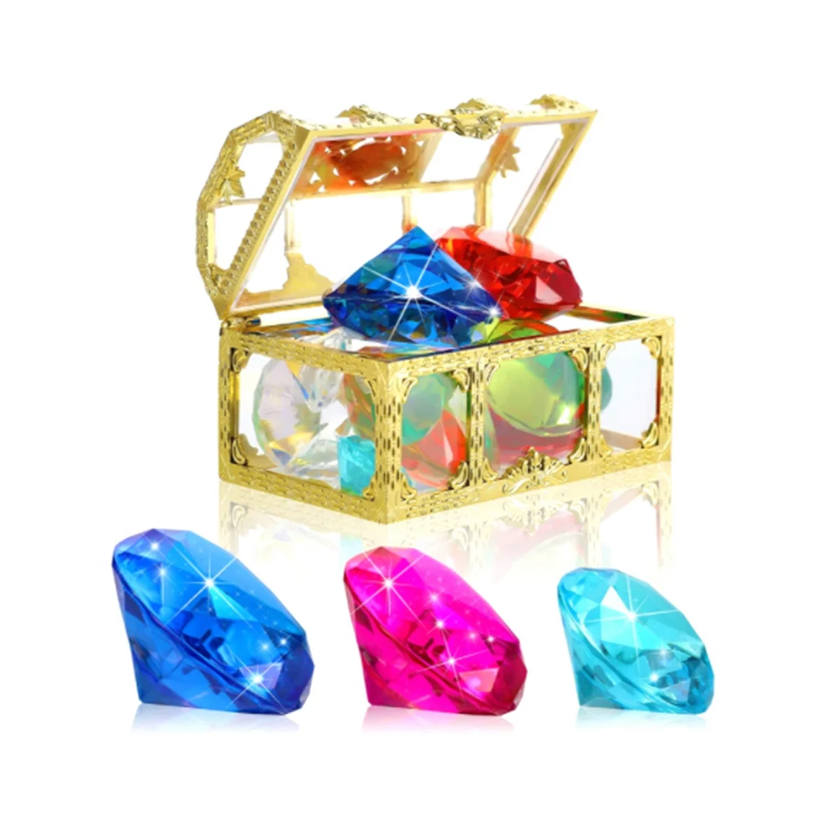 12Pcs Diving Gem Pool Toys Include Colorful Diamonds Set Dive Toy Treasure Chest Underwater Swimming Toy Gem Pirate Box
12Pcs Diving Gem Pool Toys Include Colorful Diamonds Set Dive Toy Treasure Chest Underwater Swimming Toy Gem Pirate Box