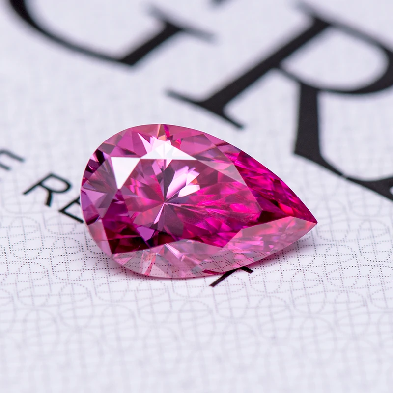 

Драгоценный камень с муассанитом, перламутровая огранка, розовый цвет, лабораторное создание, бриллиант, «сделай сам», кольцо, ожерелье, серьги, основной материал с сертификатом GRA