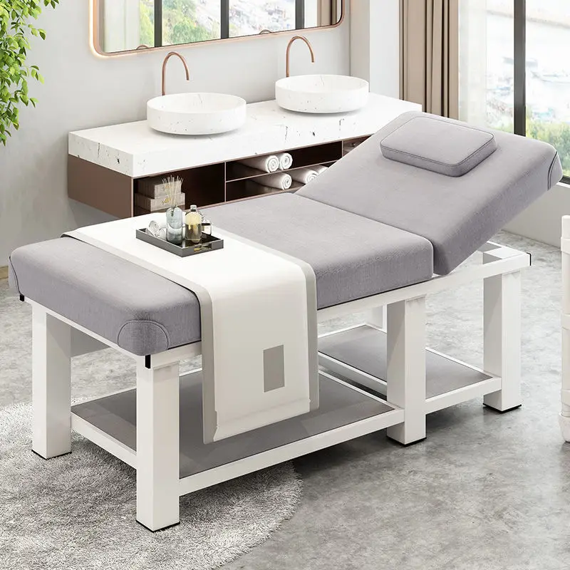 

Spa White Massage Table Headboards Thai Tattoo Portable Comfort Folding Bed Mattresses Cama Dobravel Beauty Furniture MQ50MB