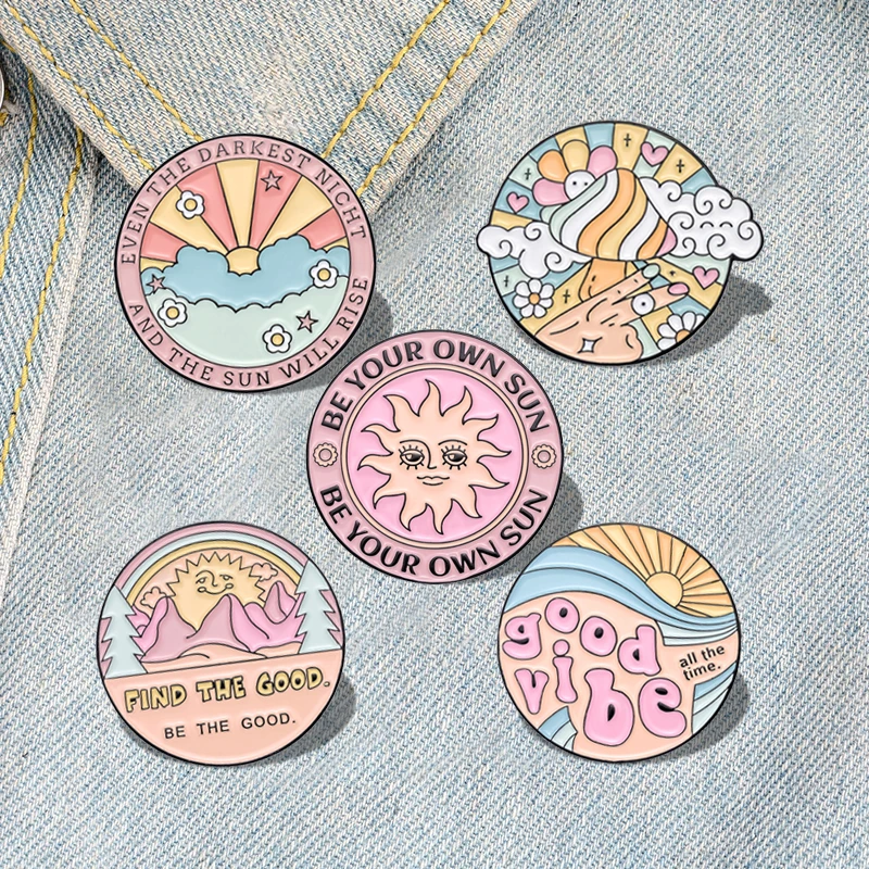 Be Your Own Sun Enamel Pins Custom Mushrooms Sun Rainbow Brooches Lapel Badges Cartoon Funny Jewelry Gift for Kids Friends
Be Your Own Sun Enamel Pins Custom Mushrooms Sun Rainbow Brooches Lapel Badges Cartoon Funny Jewelry Gift for Kids Friends