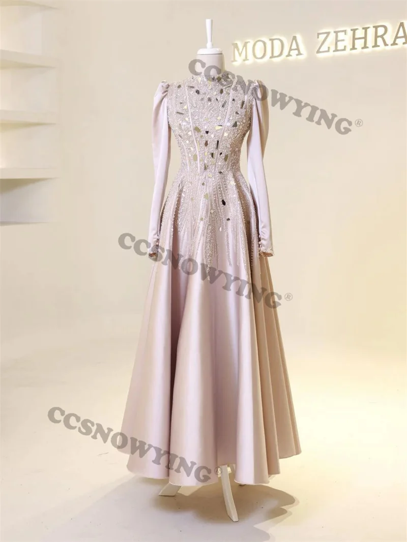 Модные мусульманские Вечерние платья с аппликацией и бисером, официальное женское платье с длинным рукавом, платье с высоким воротником, женское арабское платье для вечеринки
Модные мусульманские Вечерние платья с аппликацией и бисером, официальное женское платье с длинным рукавом, платье с высоким воротником, женское арабское платье для вечеринки