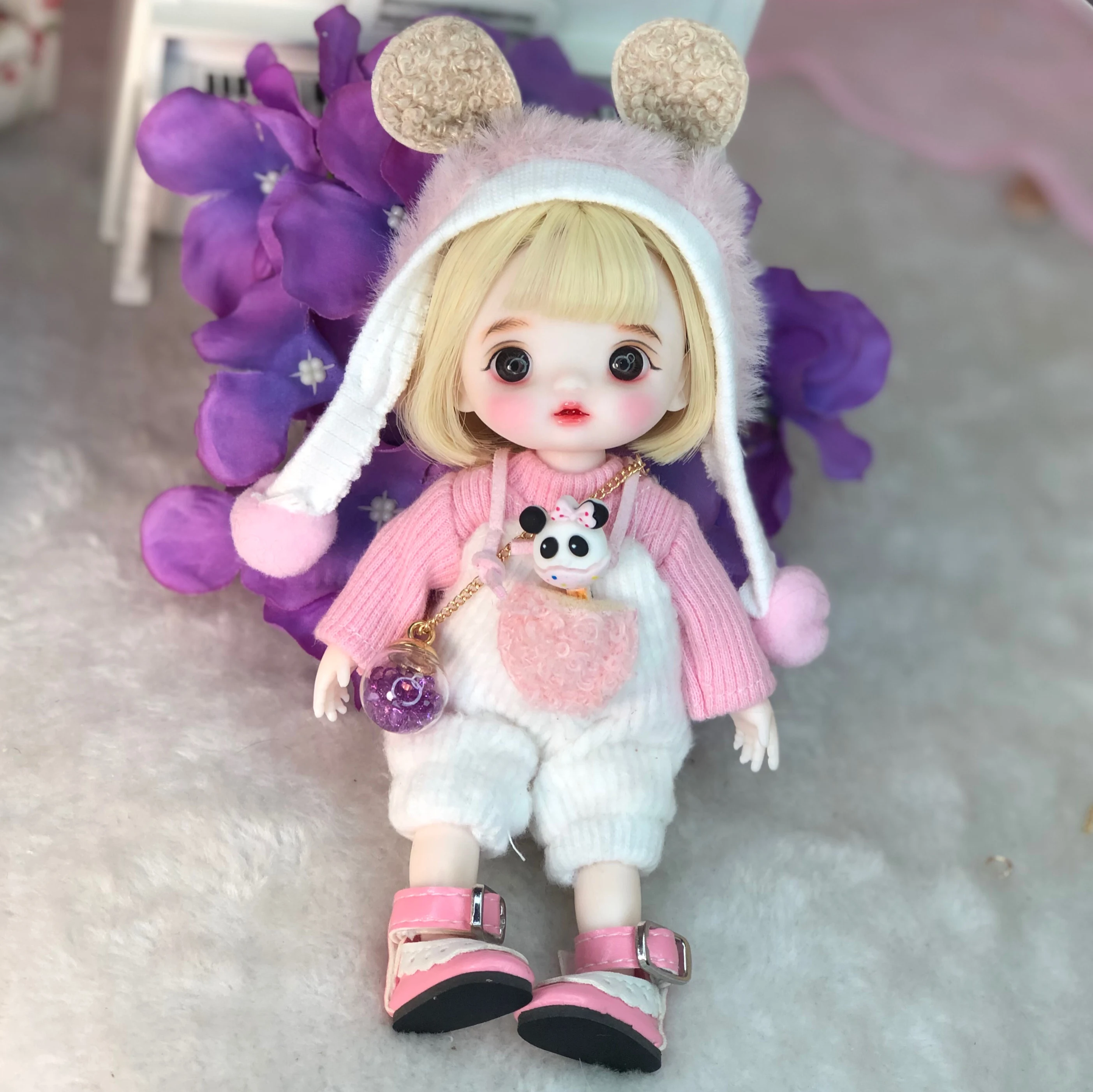 16cm Wig Jointed Doll Cute BJD Mini Doll Hand Make Up Face Dolls with Big Eyes Bjd Toys Gifts for Girl Handmand Make UP Bag Toy
16cm Wig Jointed Doll Cute BJD Mini Doll Hand Make Up Face Dolls with Big Eyes Bjd Toys Gifts for Girl Handmand Make UP Bag Toy