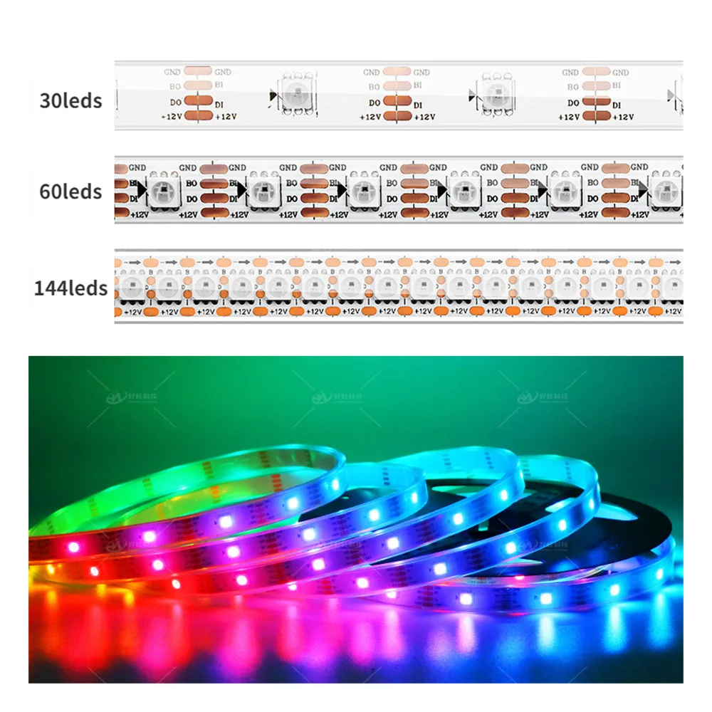 DC12V WS2815 RGB LED Strip 5050 Lamp Beads Neon Sign Smart Pixels Addressable Dual Signal RGB Full Color Light LED Dual-Signal
DC12V WS2815 RGB LED Strip 5050 Lamp Beads Neon Sign Smart Pixels Addressable Dual Signal RGB Full Color Light LED Dual-Signal