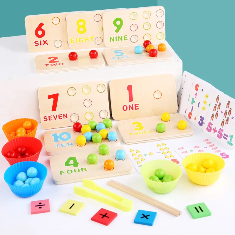 Montessori Wooden Educ Toys Clip Beads Rainbow Stack Cups Counting Kid Preschool Learning Math Number Toy Color Sorting Game
Montessori Wooden Educ Toys Clip Beads Rainbow Stack Cups Counting Kid Preschool Learning Math Number Toy Color Sorting Game