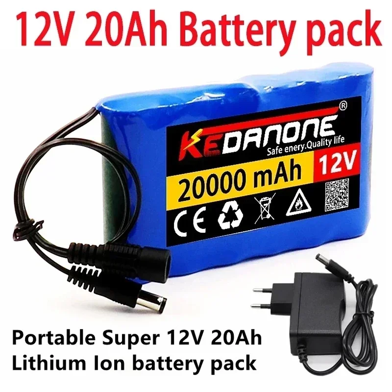 NEW Portable Super 12V 20000mah battery Rechargeable Lithium Ion battery pack capacity DC 12.6v 20Ah CCTV Cam Monitor + charger
NEW Portable Super 12V 20000mah battery Rechargeable Lithium Ion battery pack capacity DC 12.6v 20Ah CCTV Cam Monitor + charger